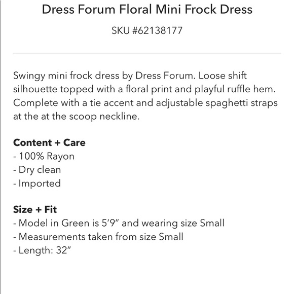 Nwt dress forum floral mini frocked dress urban outfitters m - Picture 2 of 5